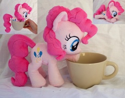 Size: 3856x3032 | Tagged: safe, artist:epicrainbowcrafts, pinkie pie, earth pony, pony, g4, beanie (plushie), cup, cup of pony, cute, diapinkes, high res, irl, micro, mug of plush, photo, plushie