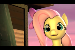 Size: 960x640 | Tagged: safe, artist:juiceboxalvin, fluttershy, g4, 3d, cute, female, shyabetes, smiling, solo, source filmmaker, the gateway