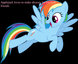 Size: 1600x1312 | Tagged: safe, applejack, rainbow dash, pegasus, pony, g4, black background, cowboy bebop at his computer, simple background, text