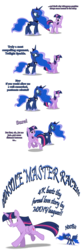 Size: 3915x11952 | Tagged: safe, artist:grievousfan, princess luna, twilight sparkle, alicorn, pony, gamer luna, g4, absurd resolution, comic, console wars, duo, duo female, female, mare, simple background, traditional royal canterlot voice, transparent background, twilight sparkle (alicorn)