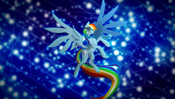 Size: 2560x1440 | Tagged: safe, artist:kookookchoo, artist:spntax, edit, rainbow dash, g4, floating, goggles, large wings, vector, wallpaper, wallpaper edit, wings