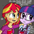 Size: 825x825 | Tagged: safe, artist:tjpones, sci-twi, sunset shimmer, twilight sparkle, equestria girls, g4, my little pony equestria girls: friendship games, adorkable, blushing, clothes, crystal prep academy uniform, cute, dork, drunk, drunker shimmer, duo, female, lesbian, pickup lines, school uniform, ship:sci-twishimmer, ship:sunsetsparkle, shipping, uncomfortable