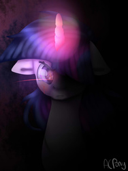 Size: 900x1200 | Tagged: safe, artist:artistcoolpony, twilight sparkle, pony, g4, female, floppy ears, magic, solo