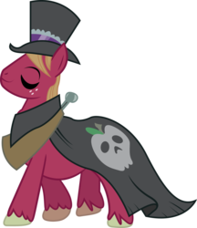 Size: 4962x5736 | Tagged: dead source, safe, artist:quanno3, big macintosh, earth pony, pony, g4, luna eclipsed, absurd resolution, clothes, costume, mac the ripper, male, simple background, solo, stallion, transparent background, vector