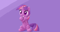 Size: 1543x821 | Tagged: safe, artist:odooee, twilight sparkle, g4, female, filly, happy, sitting, solo