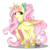 Size: 1000x998 | Tagged: safe, artist:pillonchou, fluttershy, alicorn, pony, g4, :3, alicorn princess, alicornified, alternate hairstyle, art, element of kindness, female, fluttercorn, large wings, princess, race swap, raised hoof, signature, simple background, solo, transparent background