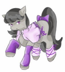 Size: 500x551 | Tagged: safe, artist:3mo-art, octavia melody, g4, backwards cutie mark, clothes, female, solo, tail bow