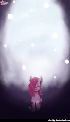 Size: 513x900 | Tagged: safe, artist:clouddg, pinkie pie, earth pony, pony, g4, eyes closed, female, open mouth, pinkamena diane pie, raised hoof, signature, solo, teary eyes