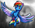 Size: 2500x2000 | Tagged: safe, artist:cherry pop, rainbow dash, pegasus, pony, g4, backwards cutie mark, belly button, female, flying, high res, mare, monochrome, reflection, solo, subsurface scattering, wings
