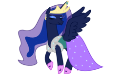 Size: 1210x760 | Tagged: artist needed, safe, princess luna, g4, clothes, dress, female, plion, solo