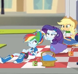 Size: 467x443 | Tagged: safe, screencap, rainbow dash, rarity, equestria girls, g4, my little pony equestria girls: friendship games, female