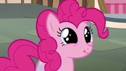 Size: 1280x720 | Tagged: safe, screencap, pinkie pie, earth pony, pony, g4, what about discord?, cute, diapinkes, female, mare, solo, tongue out, wide eyes