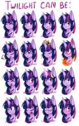 Size: 3000x4800 | Tagged: safe, artist:silbersternenlicht, twilight sparkle, alicorn, pony, g4, blushing, crown, cute, expressions, facial expressions, female, glasses, heart eyes, mare, twiabetes, twilight sparkle (alicorn), wingding eyes