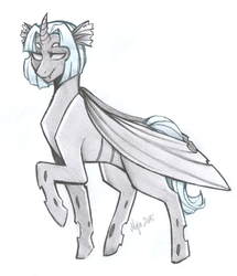 Size: 773x897 | Tagged: safe, artist:mscootaloo, oc, oc only, oc:synch, changeling, female, solo