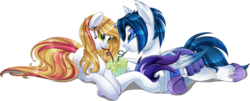 Size: 1407x567 | Tagged: safe, artist:blackfreya, oc, oc only, oc:crystal wishes, oc:silent knight, armor, beauty mark, braid, cute, female, food, happy, horn, horn ring, male, milkshake, oc x oc, offspring, offspring shipping, parent:jet set, parent:upper crust, parents:upperset, ring, romance, sharing, sharing a drink, shipping, silentwishes, simple background, smiling, straight, straw, transparent background