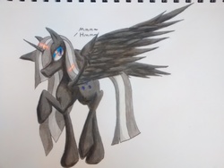 Size: 2592x1944 | Tagged: safe, marble pie, alicorn, pony, g4, colored, nightmare, traditional art