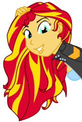 Size: 1242x1838 | Tagged: safe, artist:fuzzyfurvert, sunset shimmer, equestria girls, g4, female, looking at you, smiling, solo