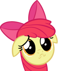 Size: 1149x1081 | Tagged: safe, artist:rainbro41, apple bloom, earth pony, pony, a friend in deed, g4, female, portrait, simple background, solo, transparent background, vector