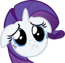 Size: 3028x2945 | Tagged: safe, artist:rainbro41, rarity, pony, a friend in deed, g4, female, floppy ears, high res, portrait, simple background, solo, transparent background, vector