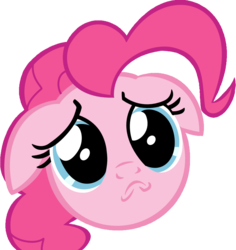 Size: 831x881 | Tagged: safe, artist:rainbro41, pinkie pie, earth pony, pony, a friend in deed, g4, cute, diapinkes, female, mare, portrait, simple background, solo, transparent background, vector