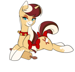 Size: 1000x952 | Tagged: safe, artist:heartscharm, oc, oc only, oc:sugar spice, pony, unicorn, bedroom eyes, looking at you, smiling, solo
