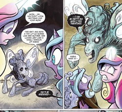 Size: 1370x1261 | Tagged: safe, artist:andypriceart, idw, ira, princess cadance, rabia, radiant hope, alicorn, pony, umbrum, unicorn, g4, siege of the crystal empire, spoiler:comic, spoiler:comic36, female, mare, nightmare fuel, true form, you know for kids