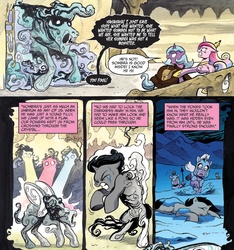 Size: 1375x1466 | Tagged: safe, artist:andypriceart, idw, official comic, king sombra, observer (g4), princess cadance, rabia, radiant hope, alicorn, pony, umbrum, unicorn, g4, siege of the crystal empire, spoiler:comic, spoiler:comic36, armor, cloak, clothes, colt, comic, crystal guard, crystal guard armor, epic fail, error, fail, female, male, mare, transformation, when you see it, you had one job, you know for kids
