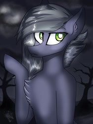 Size: 775x1032 | Tagged: safe, artist:athenavolantis, limestone pie, earth pony, anthro, g4, chest fluff, female, solo, speedpaint, stormcloud, tree