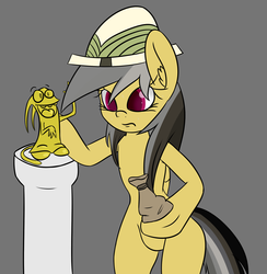 Size: 1753x1795 | Tagged: safe, artist:psicarii, daring do, pony, semi-anthro, g4, bipedal, catscratch, female, nudity, solo