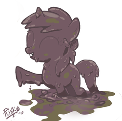 Size: 686x680 | Tagged: safe, artist:avisola, artist:plinko, edit, pumpkin cake, pony, unicorn, g4, algae, dirty, female, filly, horn, mud, muddy, older, older pumpkin cake, solo, swamp