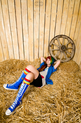 Size: 1300x1963 | Tagged: safe, artist:shisukun, rainbow dash, human, equestria girls, g4, clothes, converse, cosplay, costume, irl, irl human, photo, shoes, wheel