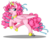 Size: 1000x802 | Tagged: safe, artist:pillonchou, pinkie pie, alicorn, pony, g4, alicorn princess, alicornified, concave belly, element of laughter, female, large wings, open mouth, pinkiecorn, race swap, signature, solo, xk-class end-of-the-world scenario