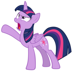 Size: 7200x7000 | Tagged: safe, artist:tardifice, twilight sparkle, alicorn, pony, g4, what about discord?, absurd resolution, female, mare, open mouth, photoshop, raised hoof, simple background, solo, transparent background, twilight sparkle (alicorn), vector