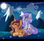 Size: 1280x1176 | Tagged: safe, artist:spookyle, oc, oc only, oc:autumn oak, oc:cloudy dreamscape, moon, night