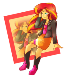 Size: 701x818 | Tagged: safe, artist:tiffytoons, sunset shimmer, equestria girls, g4, female, solo