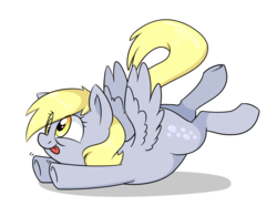 Size: 1280x996 | Tagged: safe, artist:notenoughapples, derpy hooves, pegasus, pony, g4, cute, derpabetes, female, flop, i just don't know what went wrong, mare, simple background, solo, stretching, tongue out, transparent background