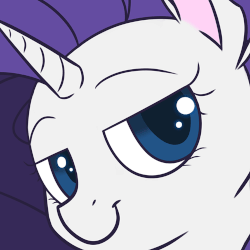 Size: 500x500 | Tagged: safe, artist:thezealotnightmare, rarity, g4, animated, female, icon, poster, solo, vibrating