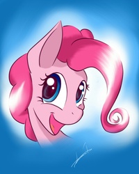 Size: 1080x1349 | Tagged: safe, artist:freeedon, pinkie pie, g4, female, open mouth, smiling, solo