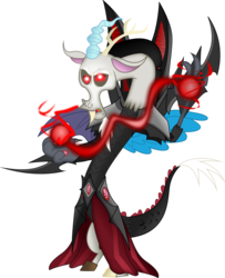 Size: 1024x1259 | Tagged: safe, artist:theshadowstone, discord, g4, alarak, crossover, john de lancie, male, simple background, solo, starcraft, starcraft 2, transparent background, vector, voice actor joke