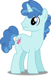 Size: 3370x5000 | Tagged: safe, artist:dashiesparkle edit, artist:lahirien, edit, vector edit, party favor, pony, unicorn, g4, .svg available, absurd resolution, cute, favorbetes, full body, happy, inkscape, looking back, male, ponyscape, simple background, smiling, solo, stallion, transparent background, vector