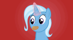 Size: 719x399 | Tagged: safe, artist:agrol, trixie, pony, unicorn, g4, :3, animated, cookie, cute, diatrixes, female, food, mare, mouth hold, solo, youtube link
