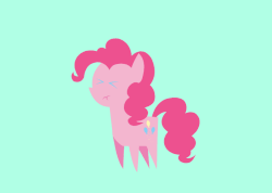 Size: 687x489 | Tagged: safe, artist:agrol, part of a set, pinkie pie, g4, season 5, the one where pinkie pie knows, animated, disintegration, female, modular, pinkie pieces, pointy ponies, simple background, solo