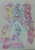 Size: 748x1068 | Tagged: safe, artist:lizzyisme, fuchsia blush, lavender lace, trixie, pony, equestria girls, g4, my little pony equestria girls: rainbow rocks, background human, equestria girls ponified, female, ponified, traditional art, trixie and the illusions