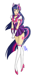 Size: 822x1699 | Tagged: safe, artist:carteraug21, twilight sparkle, human, g4, clothes, crossover, cutie mark, eared humanization, female, high heels, horn, horned humanization, humanized, long socks, sailor moon (series), sailor senshi, sailor uniform, socks, solo, tailed humanization, thigh highs