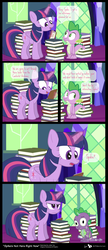 Size: 840x1950 | Tagged: safe, artist:dm29, spike, twilight sparkle, alicorn, pony, g4, book, bookhorse, comic, decoy, duo, female, hilarious in hindsight, mare, plushie, possible spoilers, substitute, twilight sparkle (alicorn)