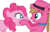 Size: 1024x656 | Tagged: safe, pinkie pie, oc, g4, freckles, hat, necklace, ponytail, squishy cheeks