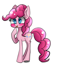 Size: 462x545 | Tagged: safe, artist:moekonya, pinkie pie, g4, female, heart eyes, solo, wingding eyes