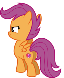 Size: 1392x1697 | Tagged: safe, artist:jeatz-axl, artist:sikander, edit, scootaloo, pegasus, pony, crusaders of the lost mark, g4, cutie mark, female, simple background, solo, the cmc's cutie marks, transparent background, vector