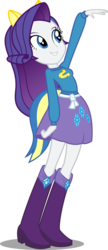 Size: 4417x10210 | Tagged: safe, artist:glitchking123, rarity, equestria girls, g4, .ai available, .svg available, absurd resolution, boots, canterlot high, clothes, fake tail, female, pony ears, rarity elegant pose, school spirit, simple background, skirt, solo, sweater, transparent background, vector