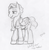 Size: 1777x1825 | Tagged: safe, artist:stagetechyart, wind rider, pegasus, pony, g4, rarity investigates, male, monochrome, sketch, smiling, solo, traditional art